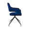 Armen Living Hadley Dining Room Accent Chair in Blue Velvet with Black Finish LCHDCHBLU - alternate 8